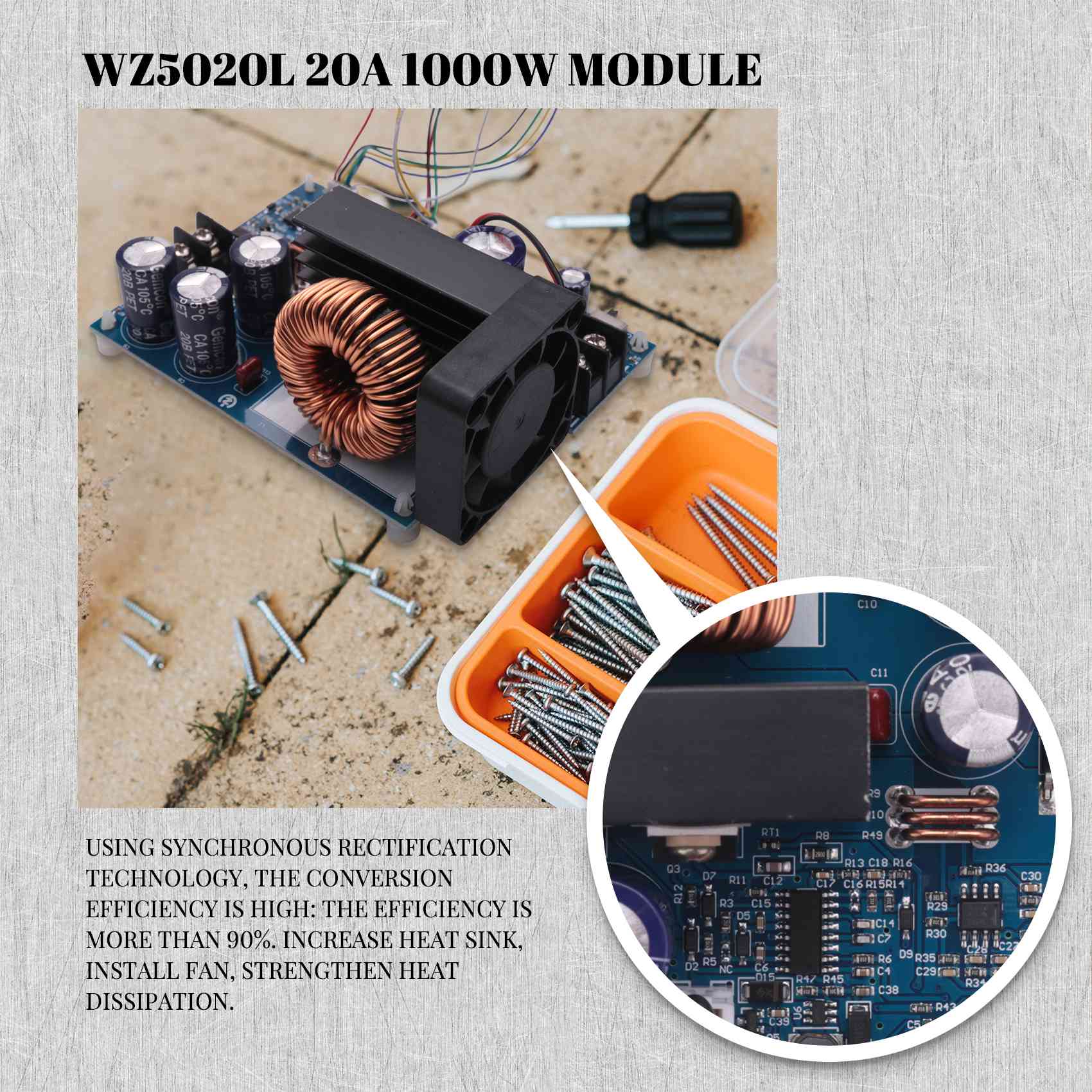 Step Down Dc Power Supply Module 1000W - AC18 (Dijamin) WZ5020L 20A 1000W DC