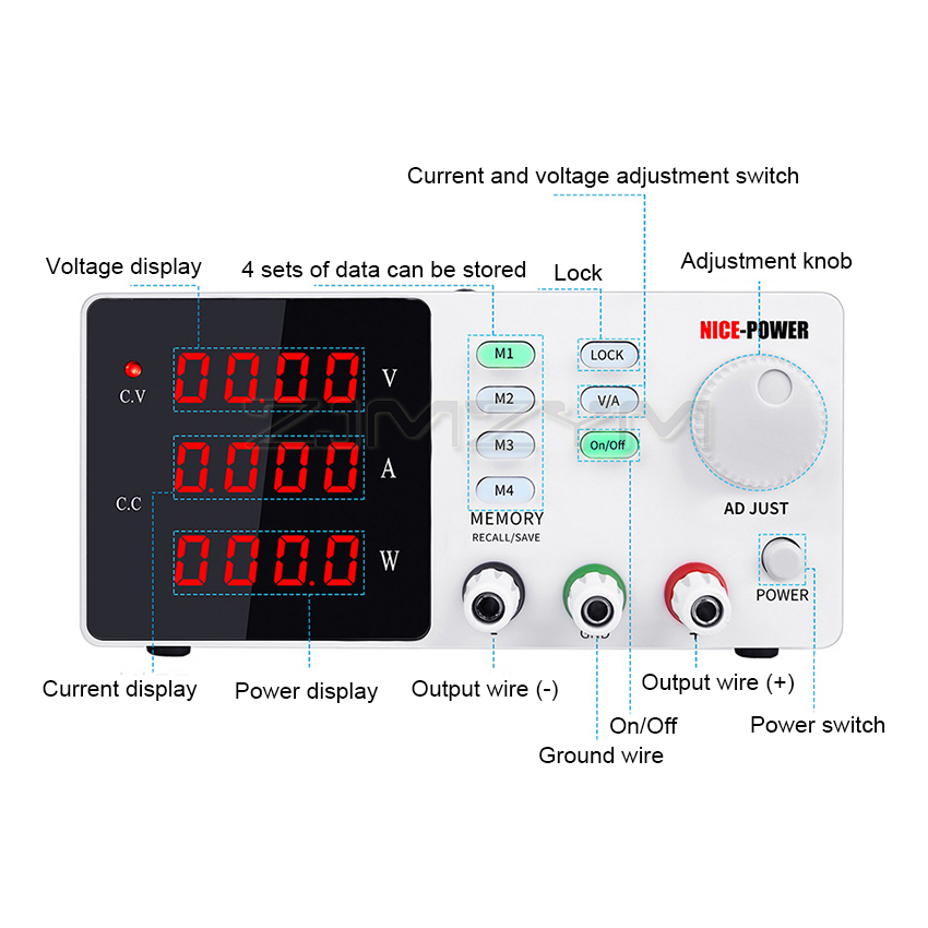 Power Supply DC Terprogram Lab - High Precision Adjustable Lab Power Supply 120V 3A ulasan dan harga